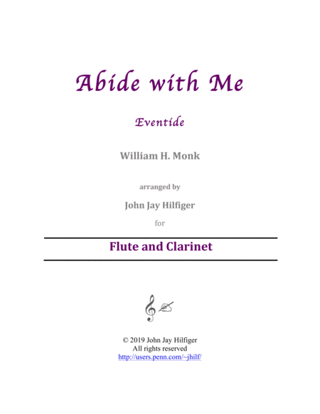 Abide with Me for Flute and Clarinet image number null