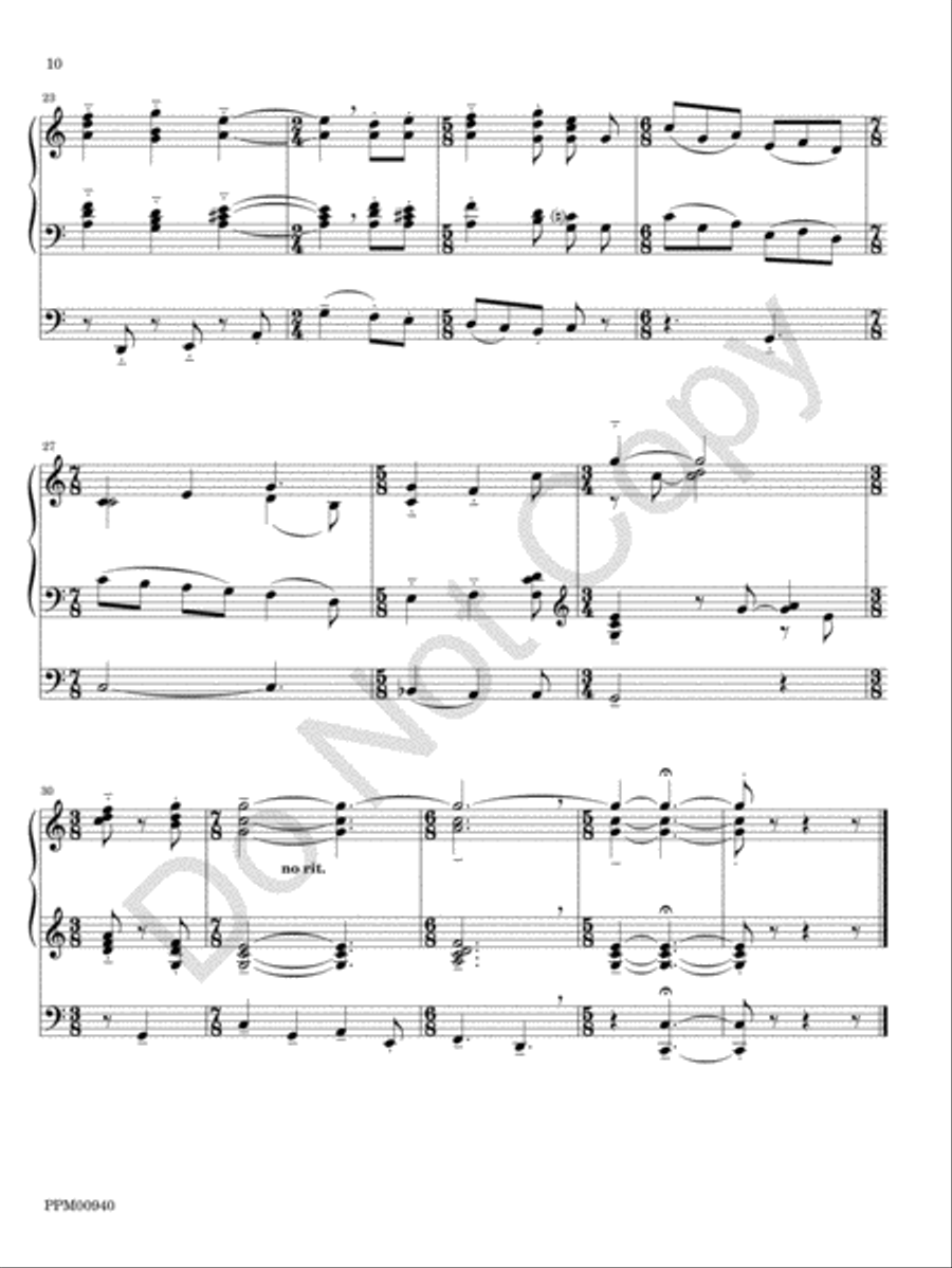 Variations on Sleepers Wake! Organ Solo scores gallery preview page 13