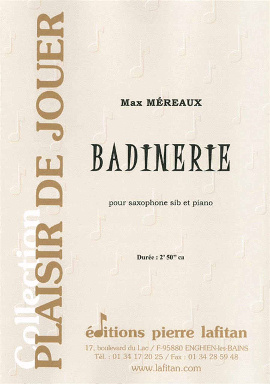 Badinerie Tenor Saxophone scores gallery preview page 1