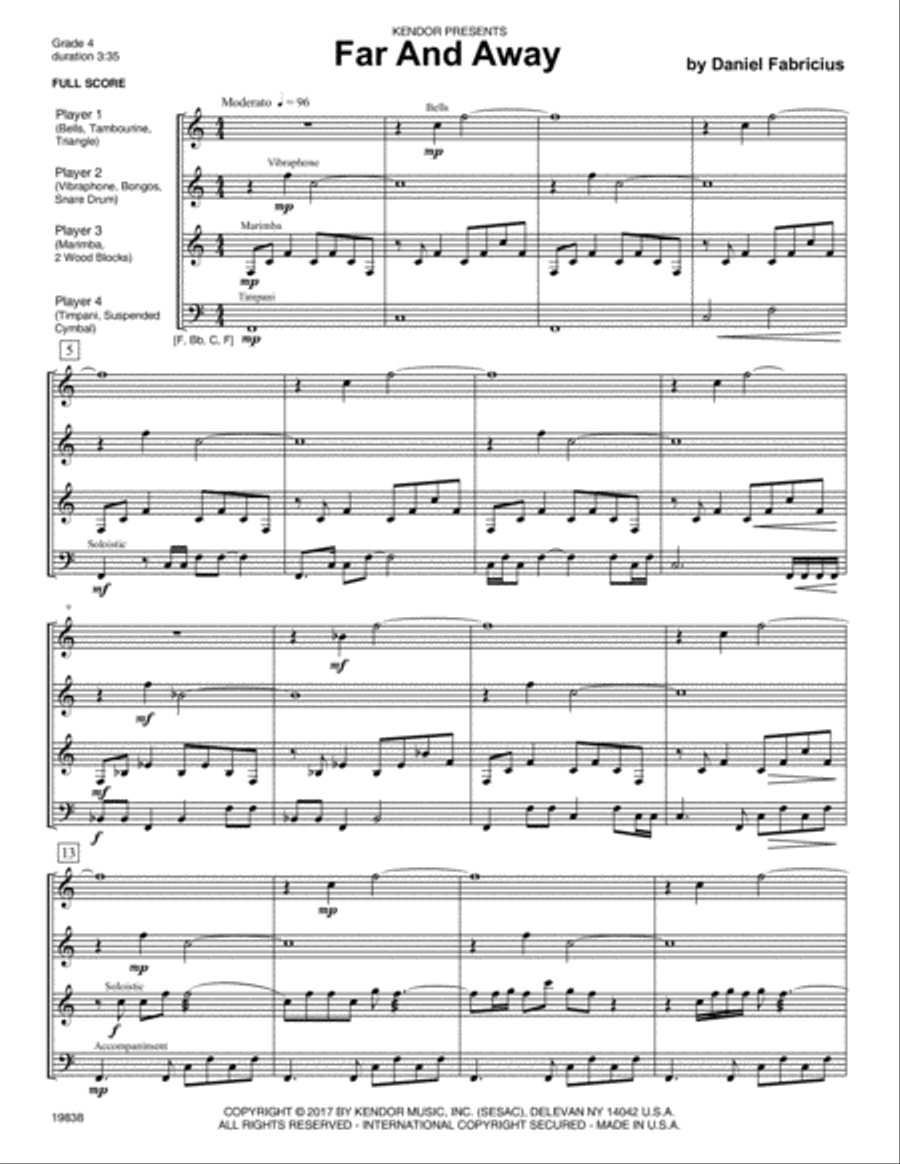 Far And Away Percussion scores gallery preview page 2