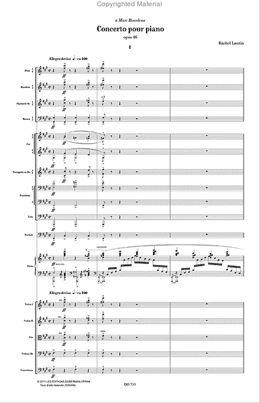 Concerto pour piano, op. 46 Orchestra scores gallery preview page 2