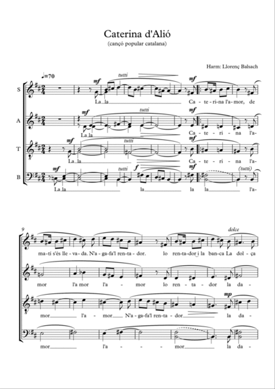 Caterina d'Alió Choir scores gallery preview page 3