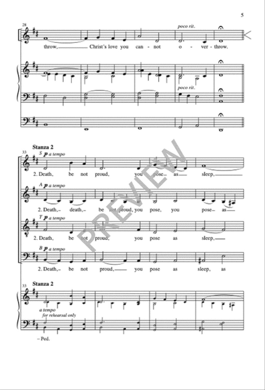 Death, Be Not Proud 4-Part scores gallery preview page 6