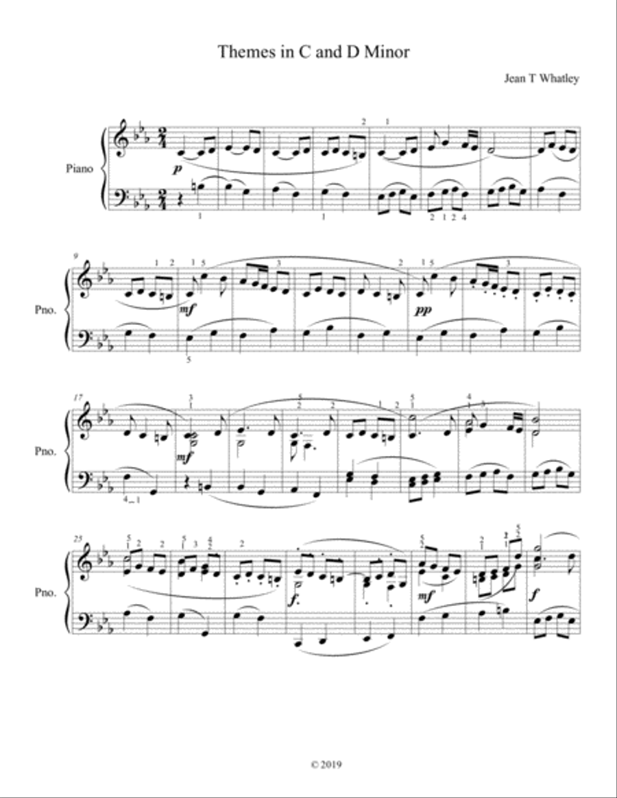 Minor Mode Minor Mode Piano Solo scores gallery preview page 1