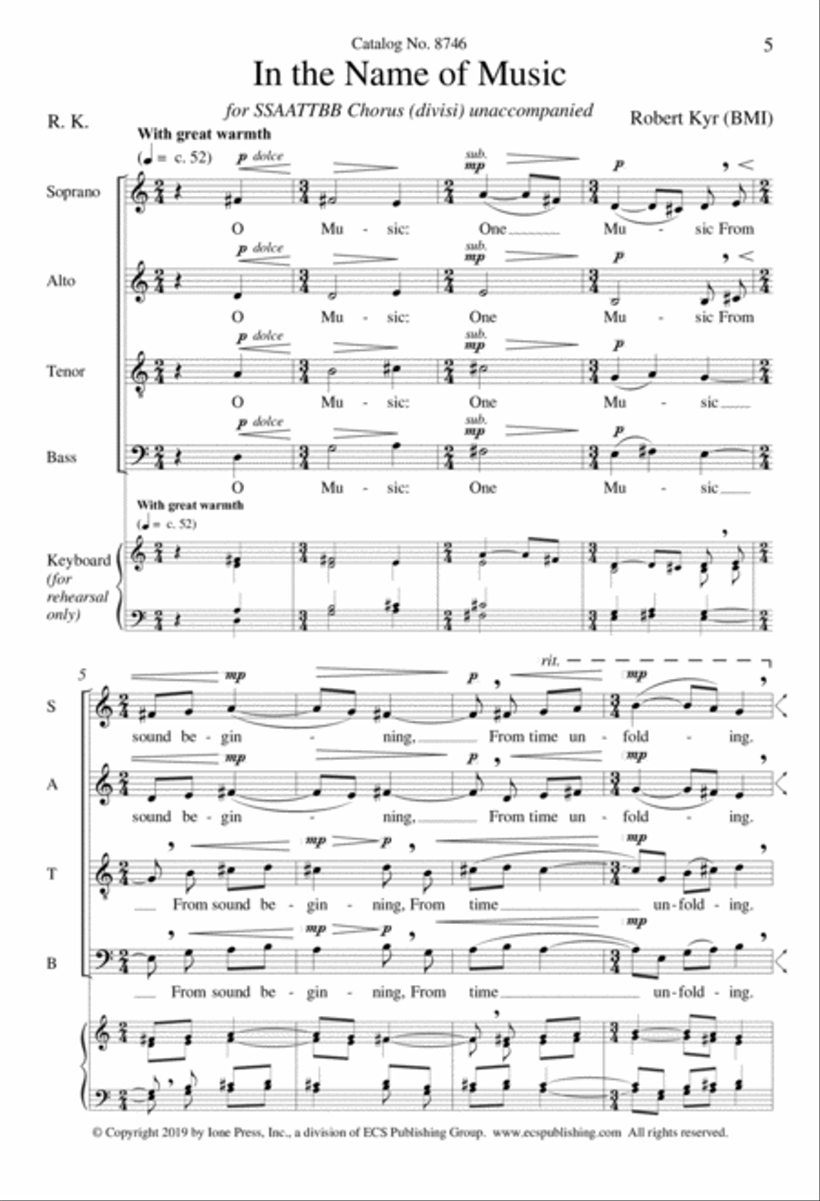 In the Name of Music In the Name of Music Divisi scores gallery preview page 5