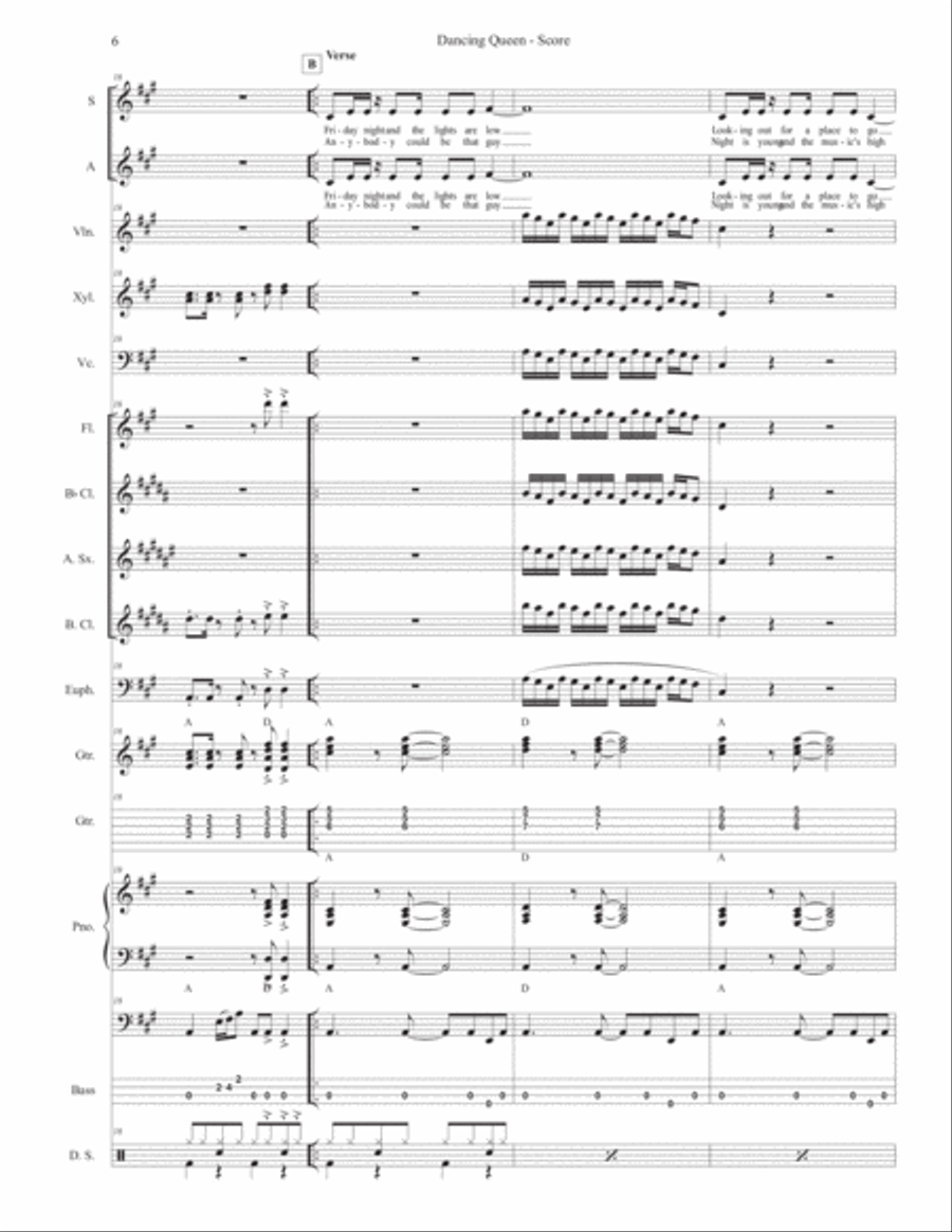 Dancing Queen Large Ensemble scores gallery preview page 6