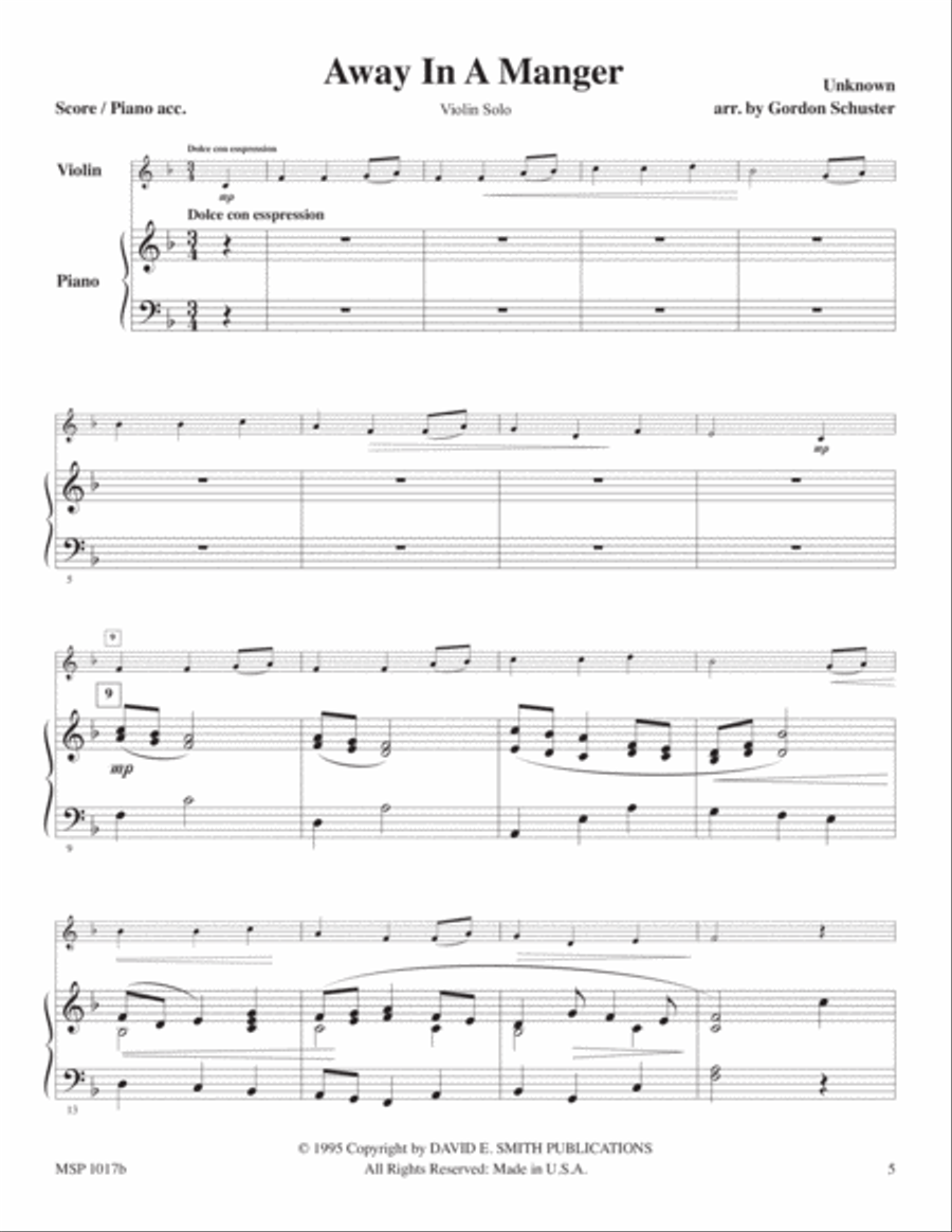 Three Christmas Solos -Violin Vol. 1 Violin Solo scores gallery preview page 5
