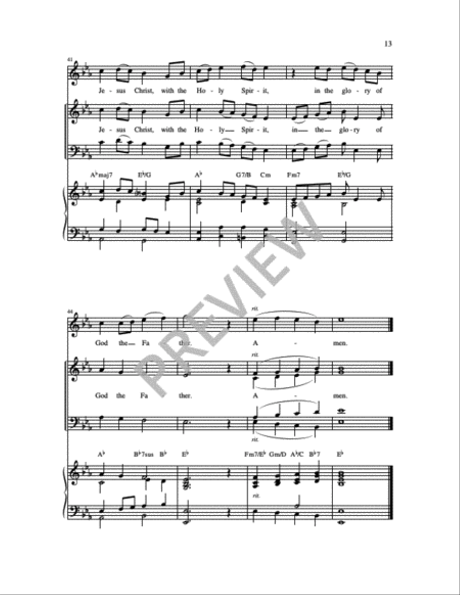 Mass of Wisdom - Choral Edition 4-Part scores gallery preview page 7