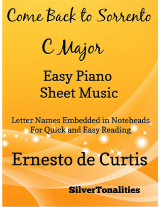 Come Back to Sorrento Easy Piano Sheet Music in C Major