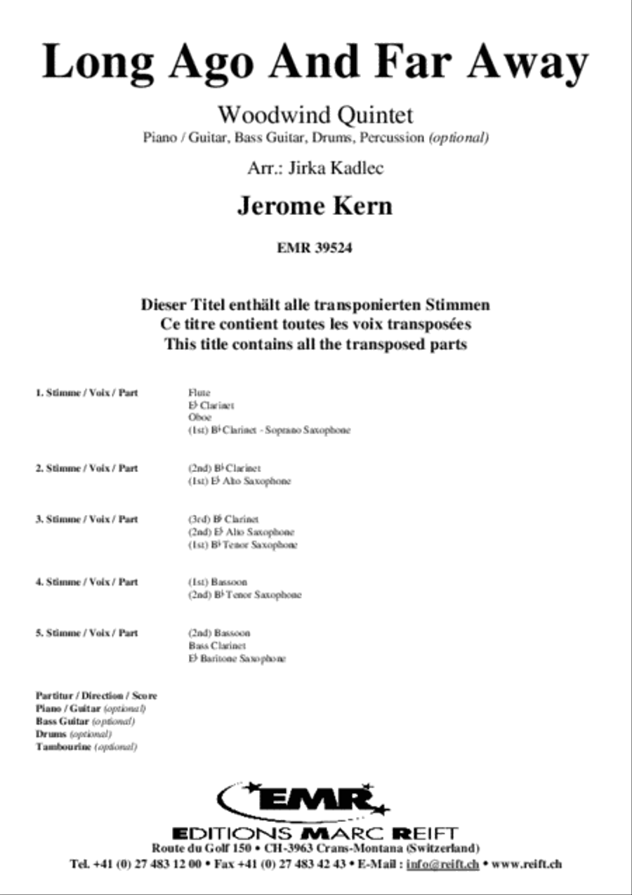 Long Ago And Far Away Woodwind Quintet scores gallery preview page 2