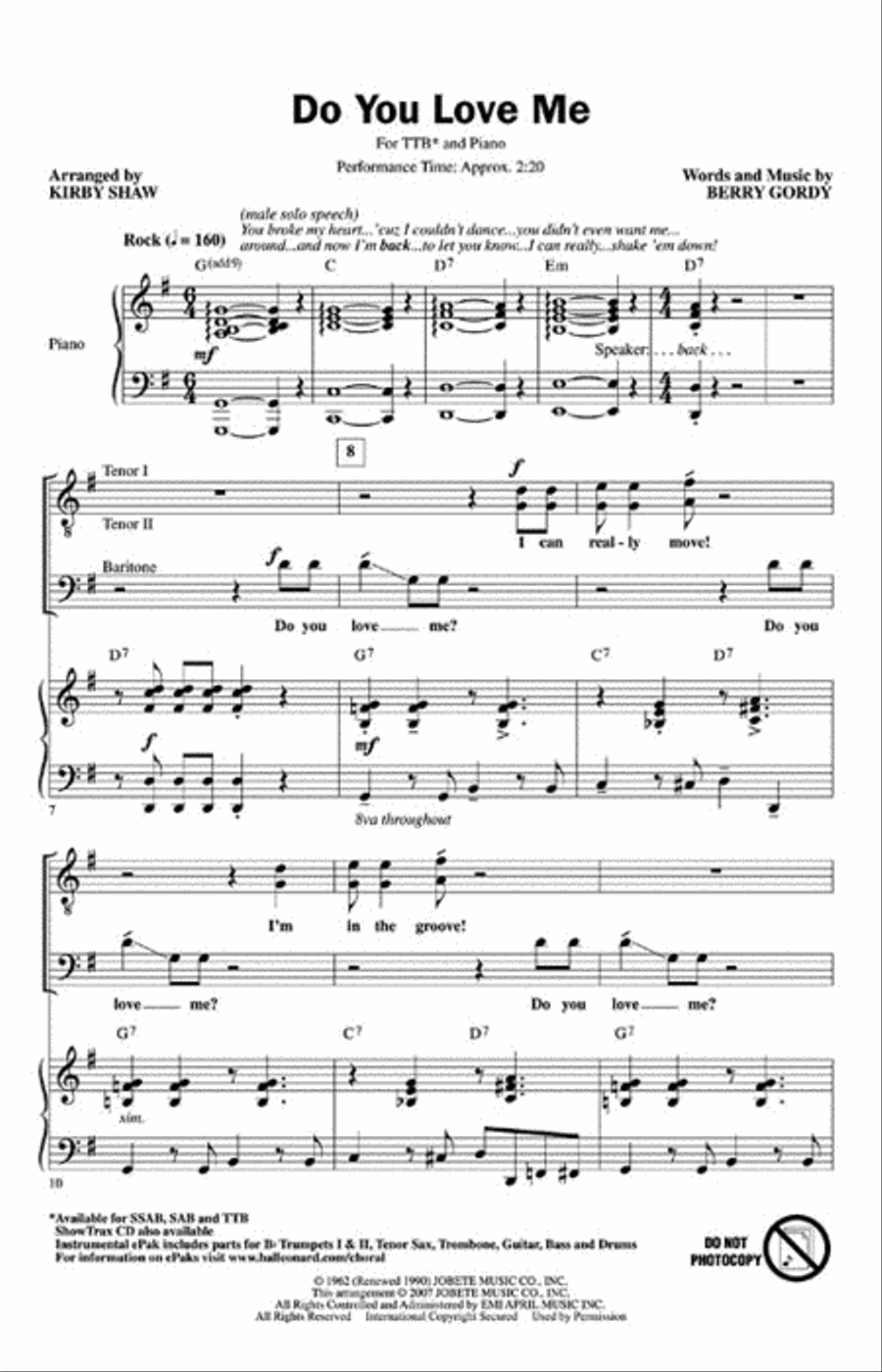 Do You Love Me TTB scores gallery preview page 2