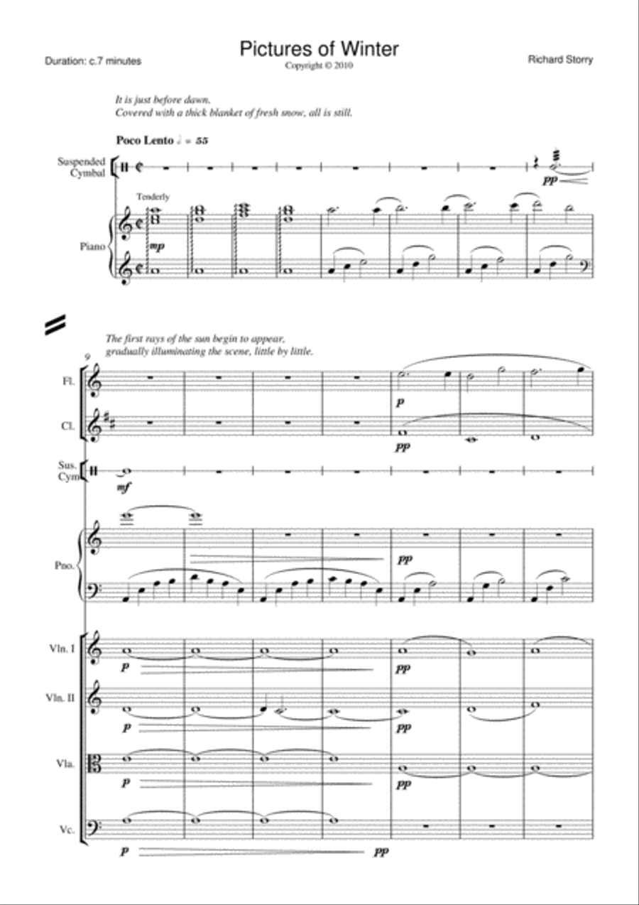 Pictures of Winter Large Ensemble scores gallery preview page 1