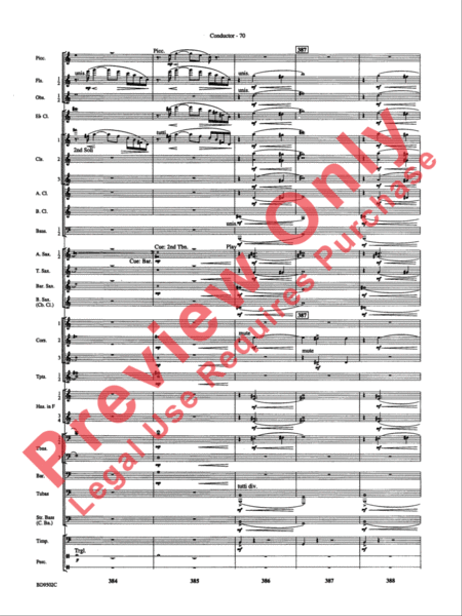 Symphony No. 3 for Band Concert Band scores gallery preview page 73
