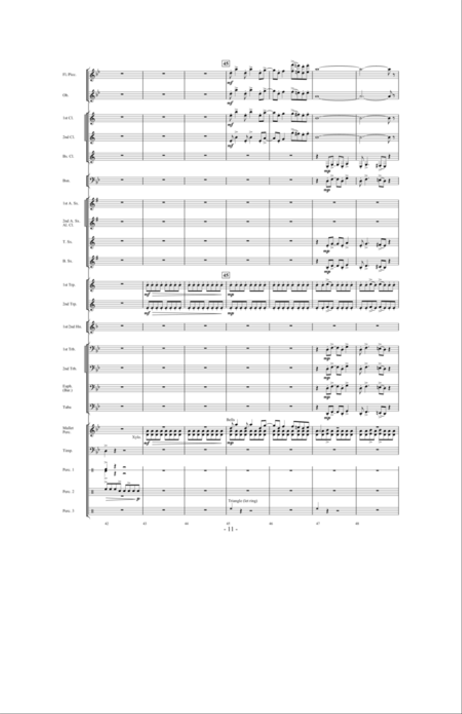 Night Ride Through Metropolis Concert Band scores gallery preview page 10