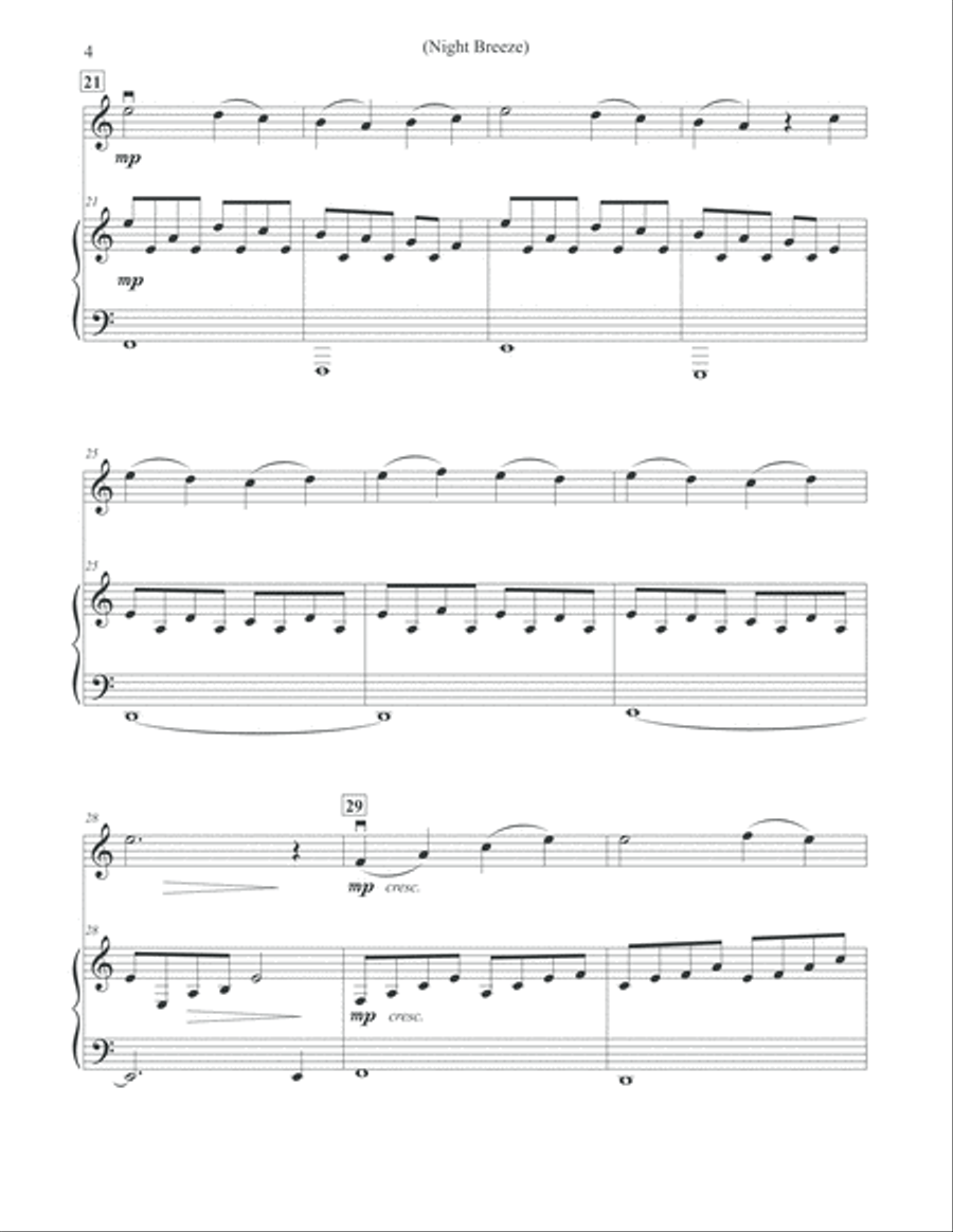 Night Breeze - Violin & Piano Violin Solo scores gallery preview page 4