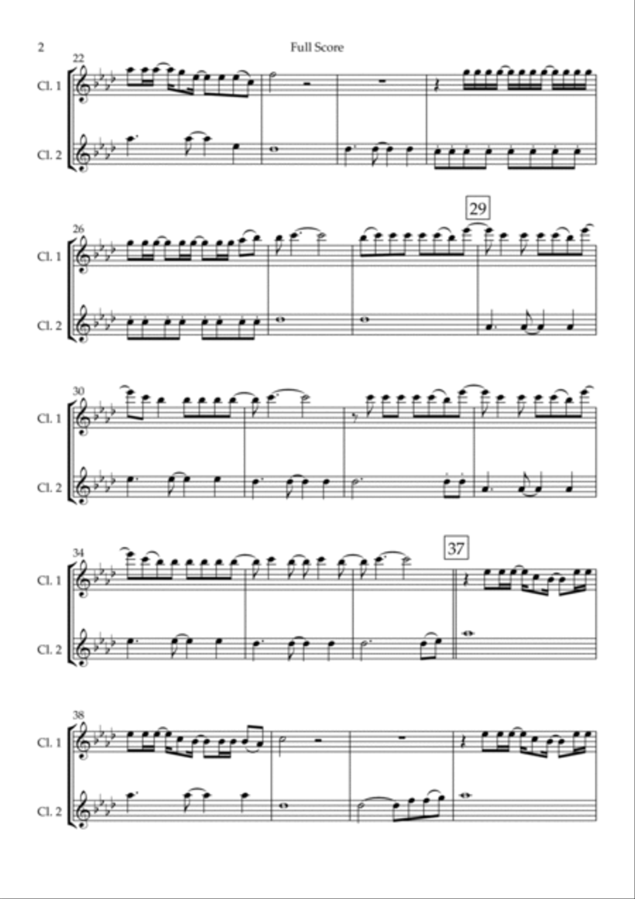 Empire State Of Mind Clarinet Duet scores gallery preview page 2