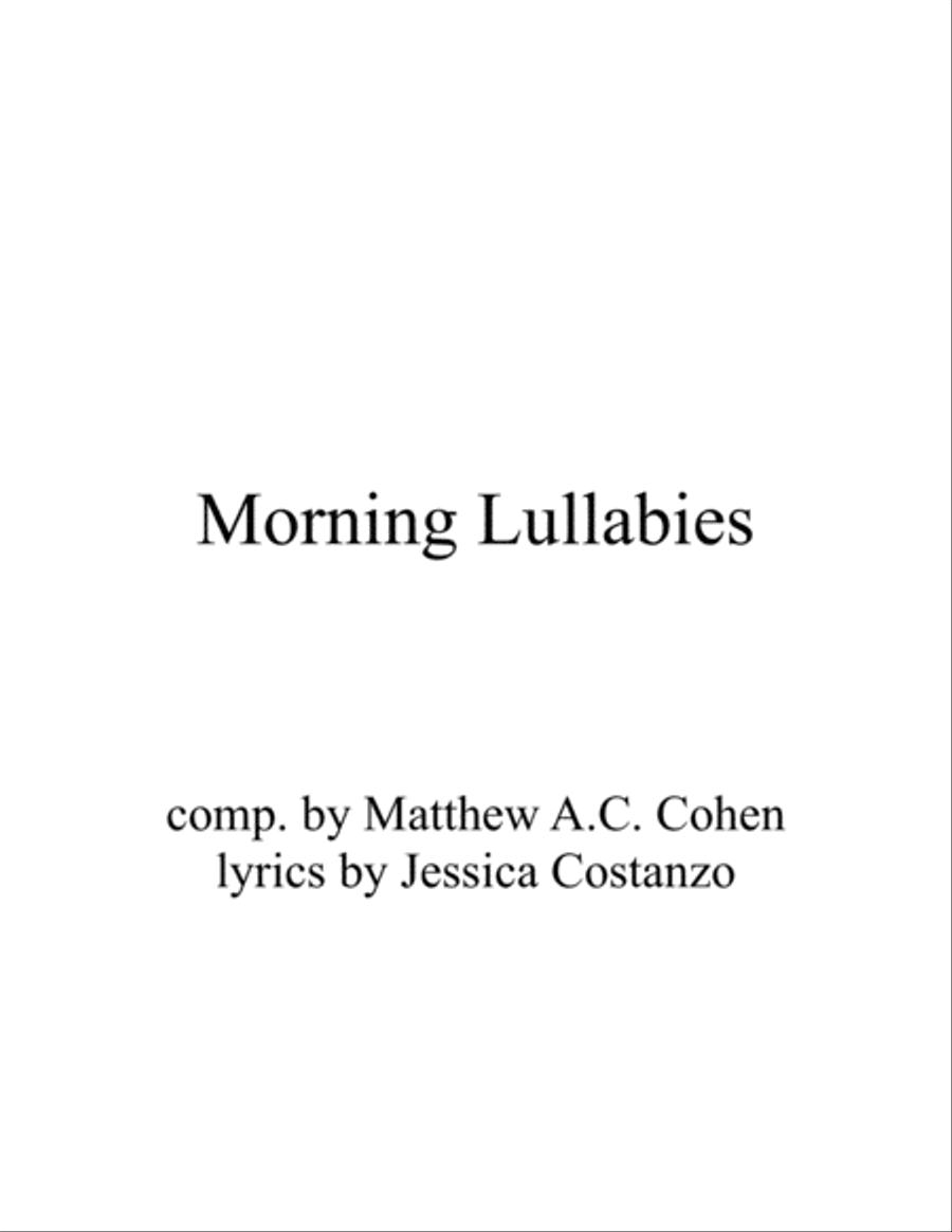 Morning Lullabies 4-Part scores gallery preview page 1