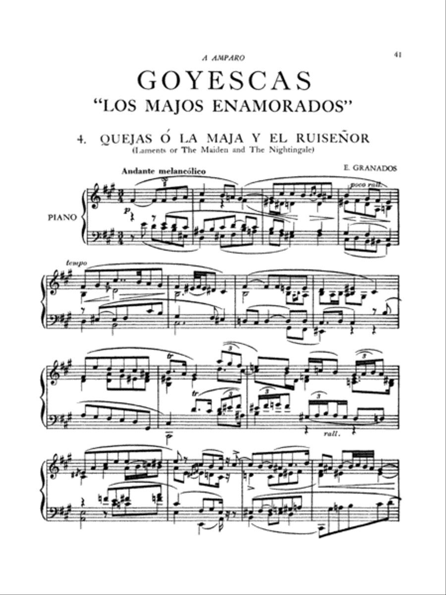 Granados: Goyescas (Complete) Piano Solo scores gallery preview page 1