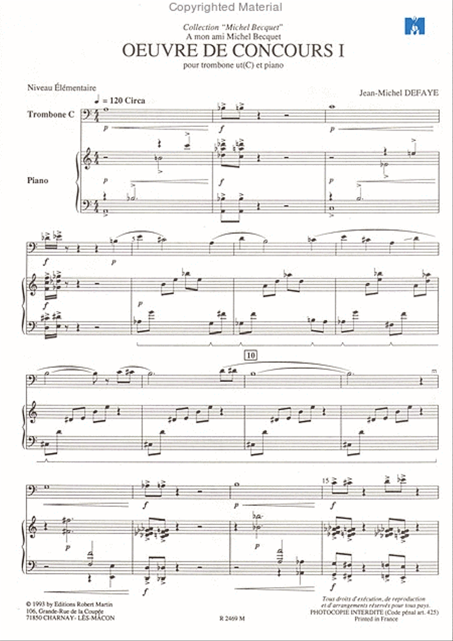 Œuvre de concours I Piano Accompaniment scores gallery preview page 2