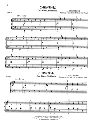 Book cover for Carnival - Piano Trio (1 Piano, 6 Hands)