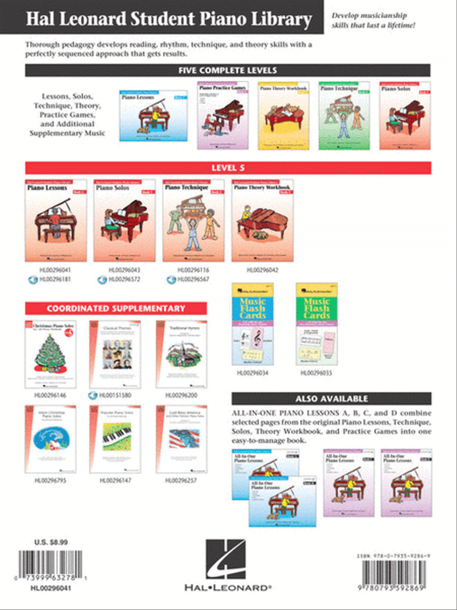 Piano Lessons Book 5 Piano Method scores gallery preview page 6