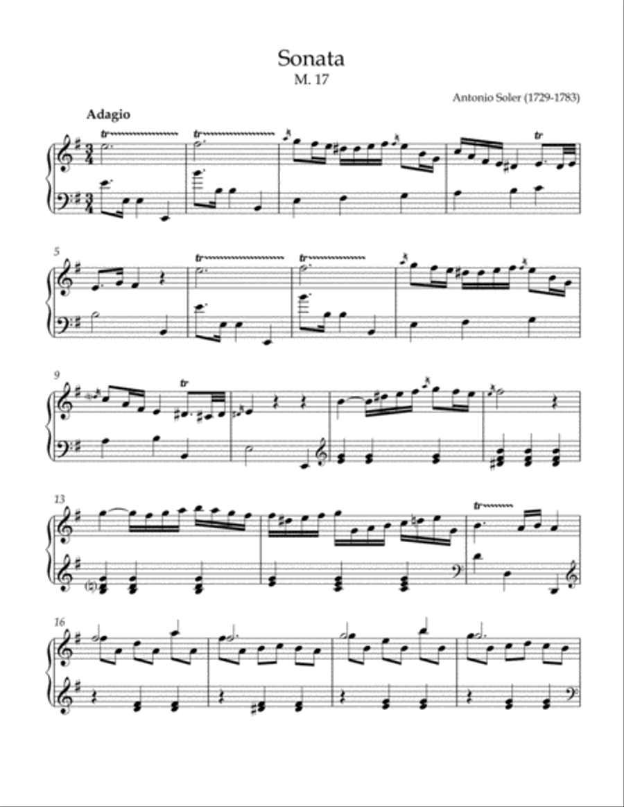Sonata, M.17 Piano Solo scores gallery preview page 2