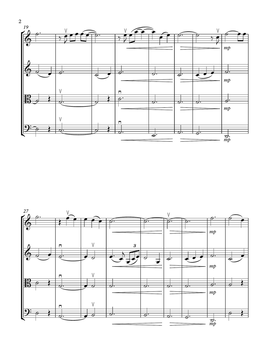 Kissing You String Quartet scores gallery preview page 2