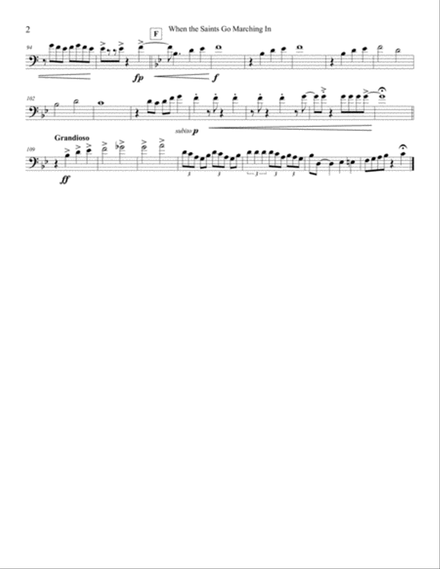 When the Saints Go Marching In Brass Ensemble scores gallery preview page 6