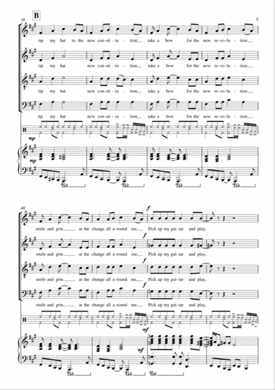 Won't Get Fooled Again 4-Part scores gallery preview page 5