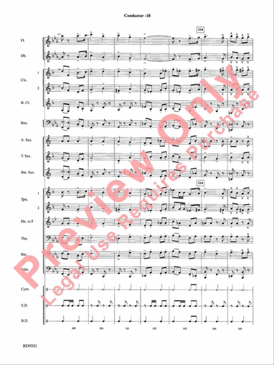 The Chimes of Liberty Concert Band scores gallery preview page 20
