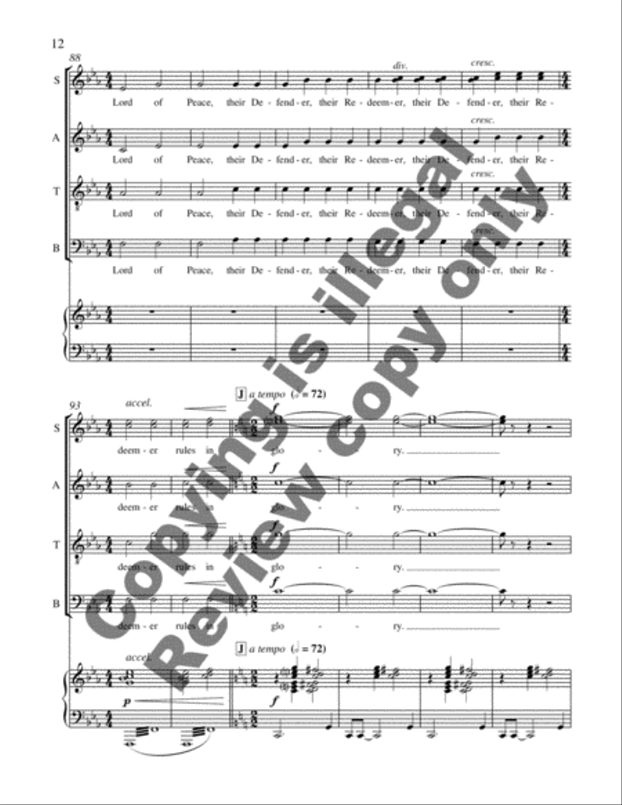 There is a Way to Glory (Choral Score) Divisi scores gallery preview page 14