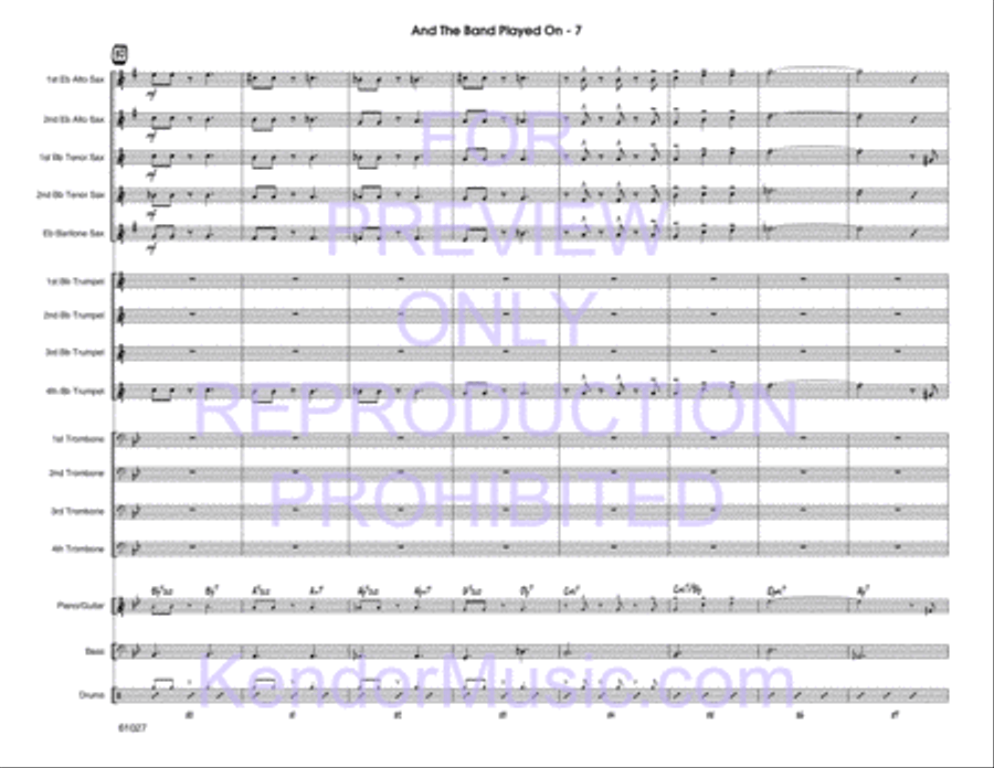 And The Band Played On Jazz Ensemble scores gallery preview page 8