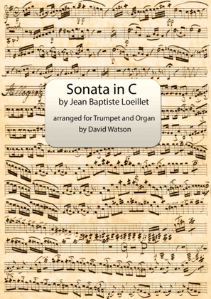 Book cover for Sonata in C for Trumpet and Organ.