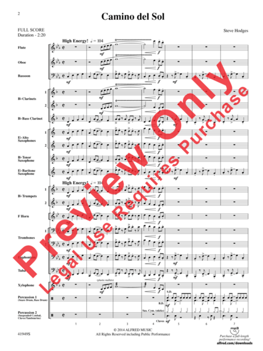 Camino del Sol Concert Band scores gallery preview page 3
