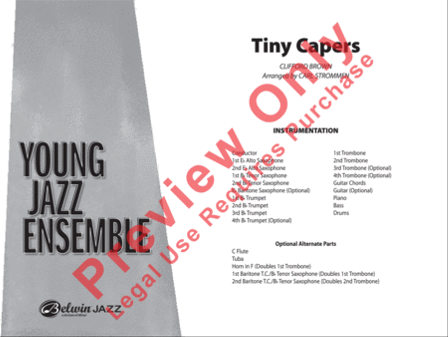 Tiny Capers Tiny Capers Jazz Ensemble scores gallery preview page 2