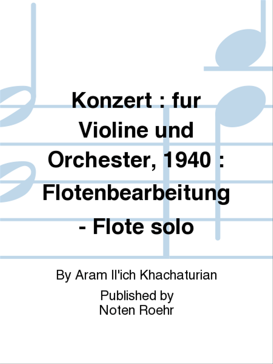 Konzert Flute Solo scores gallery preview page 1