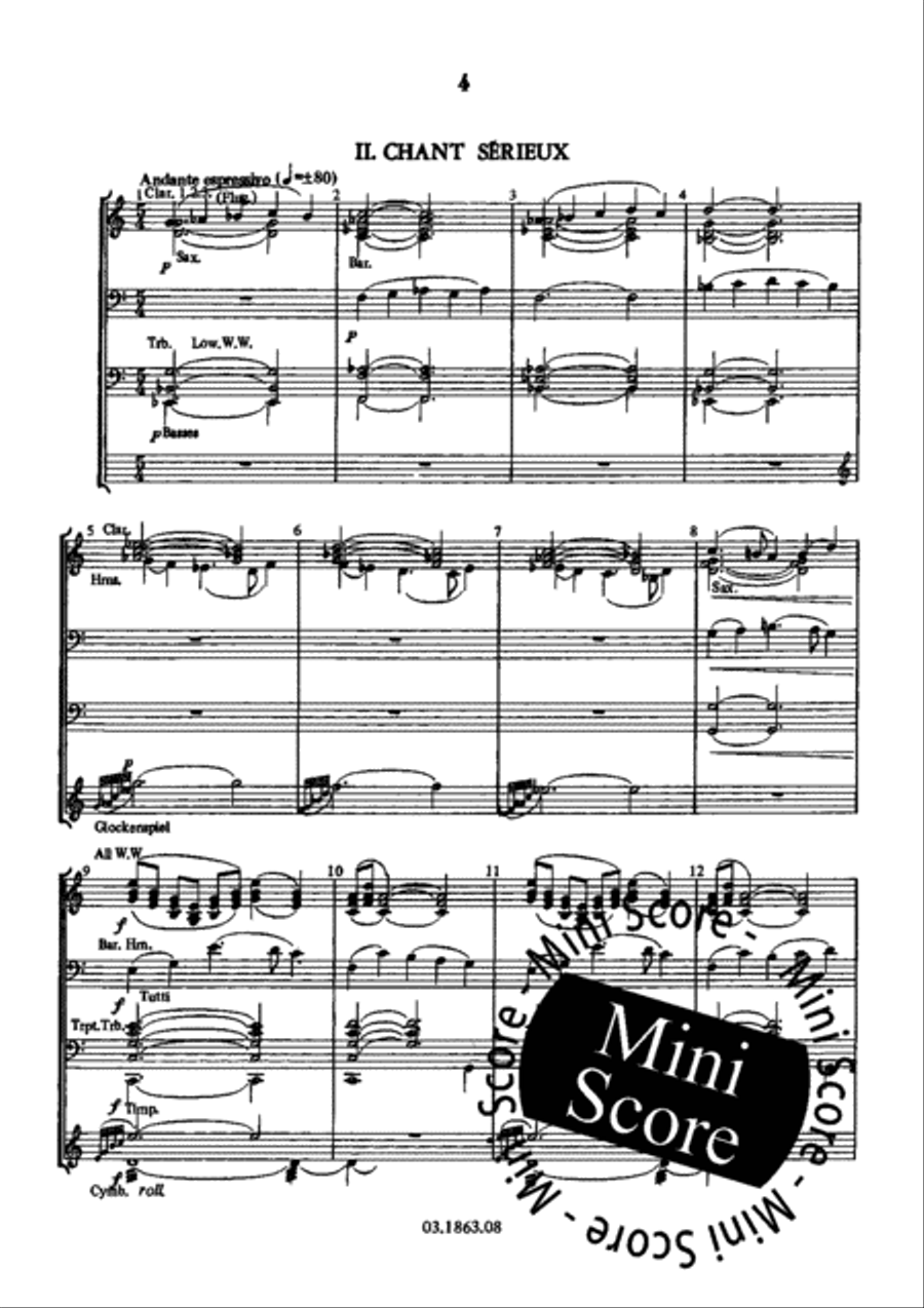 Four Characters Four Characters Concert Band scores gallery preview page 10