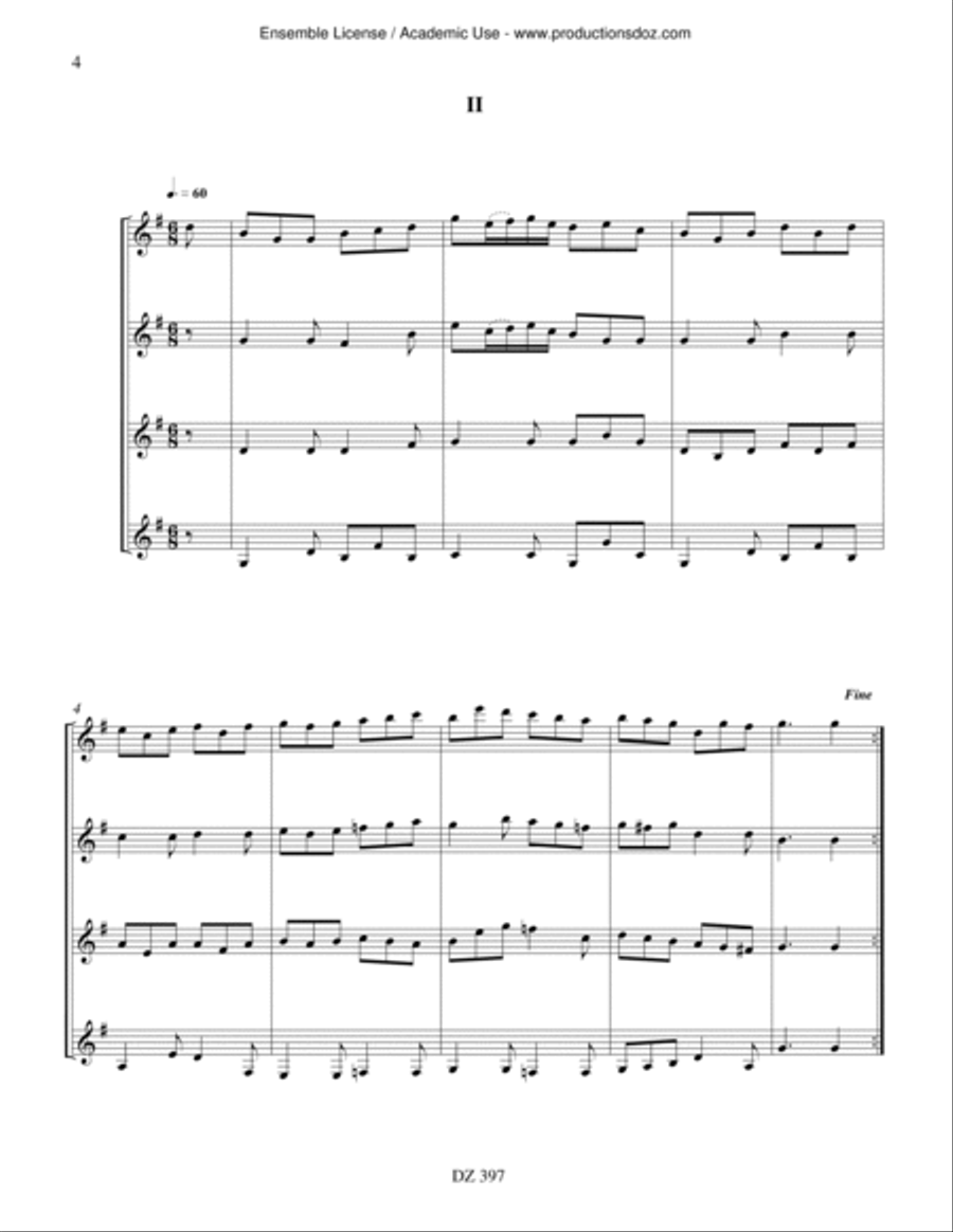 8 pièces sans titre Guitar Ensemble scores gallery preview page 4