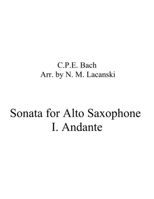 Sonata for Alto Saxophone in A Minor I. Andante