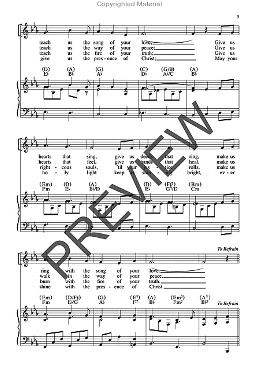 Send Down the Fire 4-Part scores gallery preview page 5