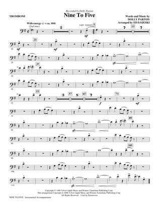 Nine To Five (arr. Ed Lojeski) - Trombone