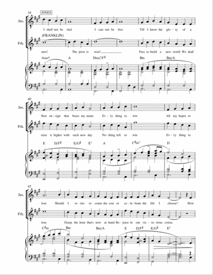 Peace is Ours - song from the musical John Paul Jones Piano, Vocal, Guitar scores gallery preview page 5