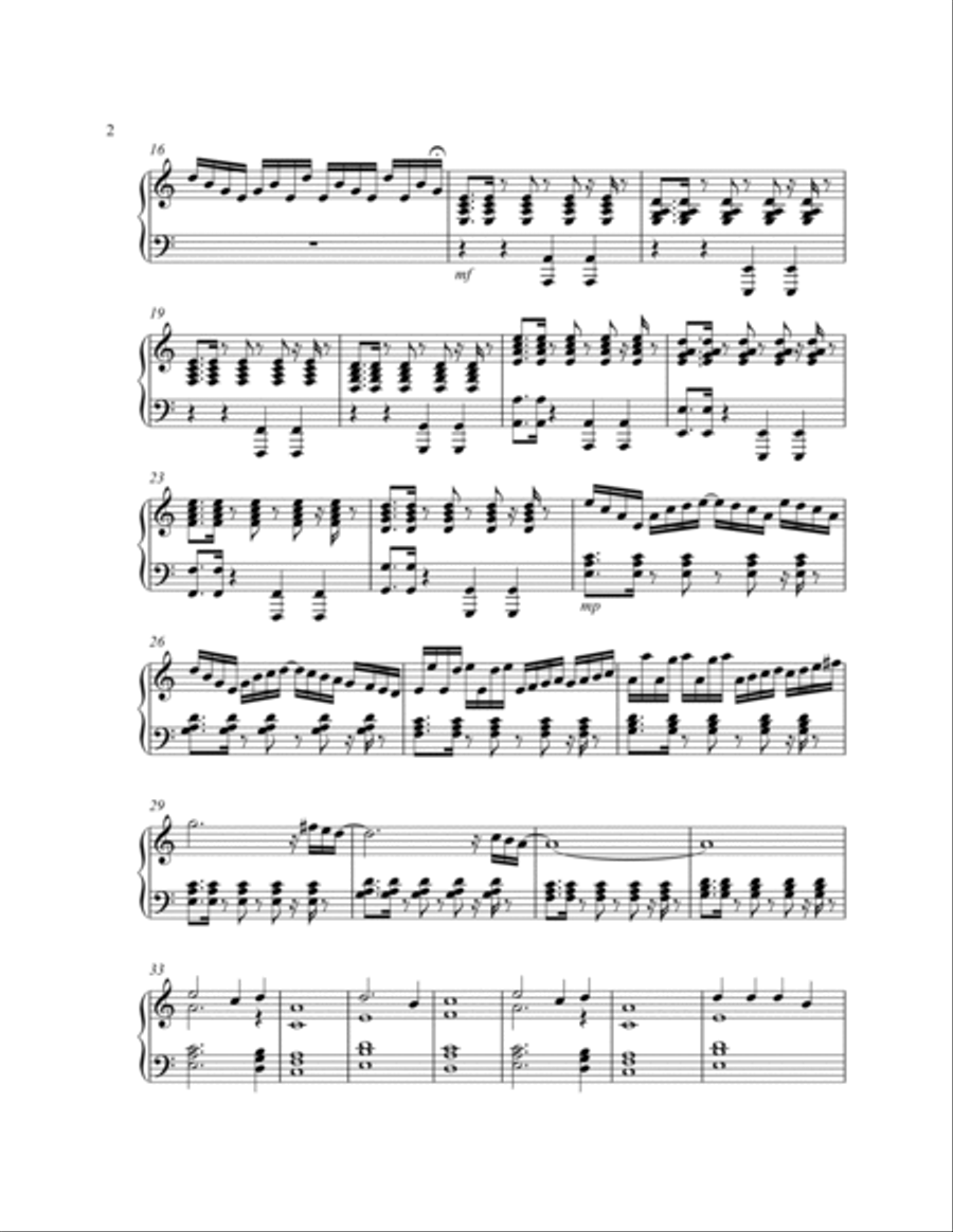 In the City Piano Solo scores gallery preview page 3