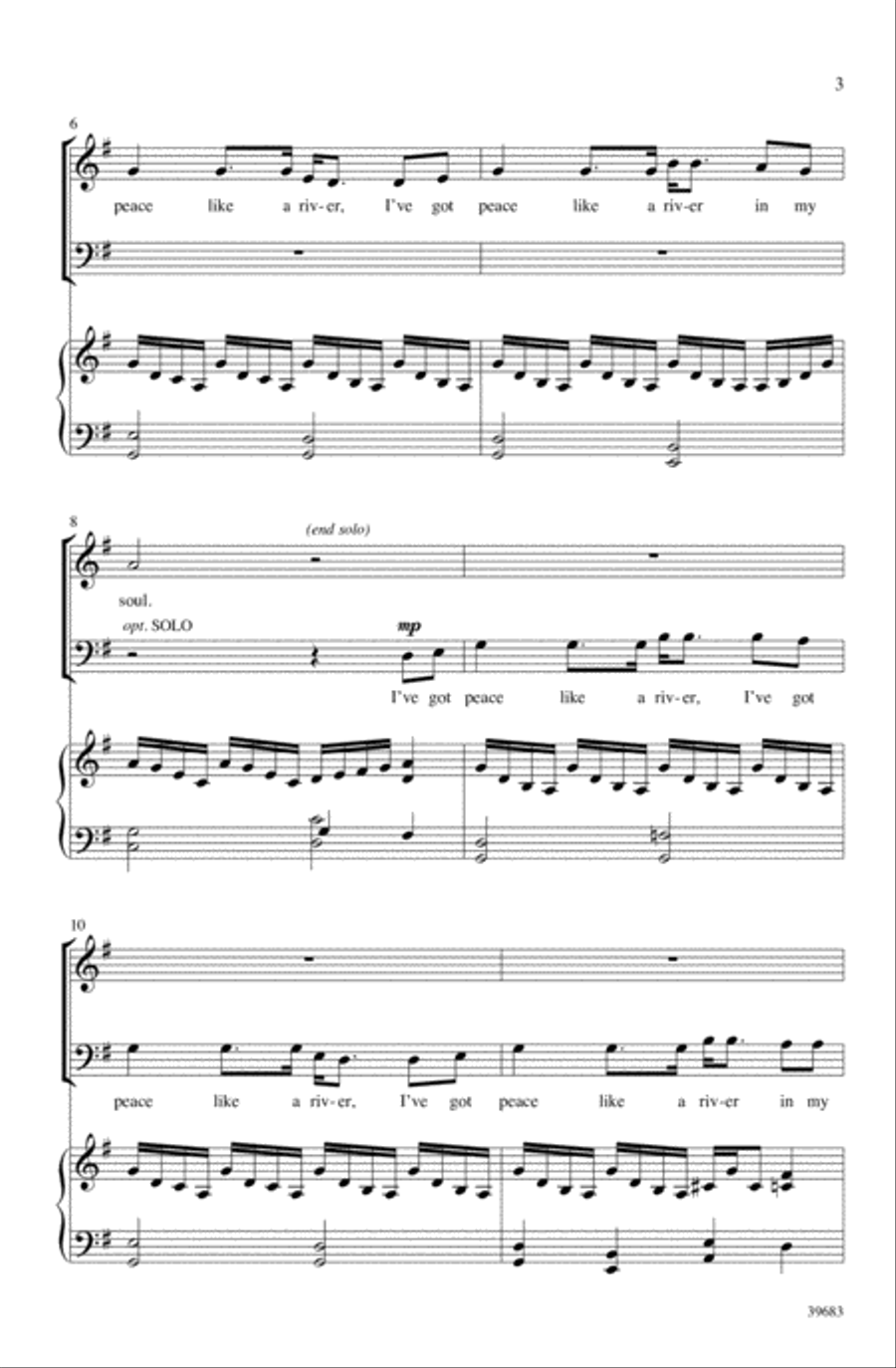 Peace Like a River Choir scores gallery preview page 2