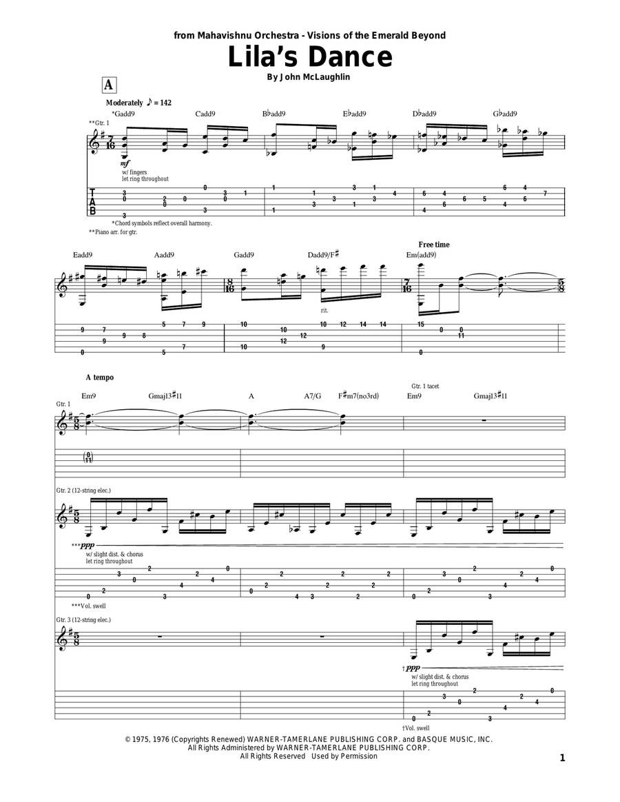 Lila's Dance Lila's Dance Acoustic Guitar scores gallery preview page 1