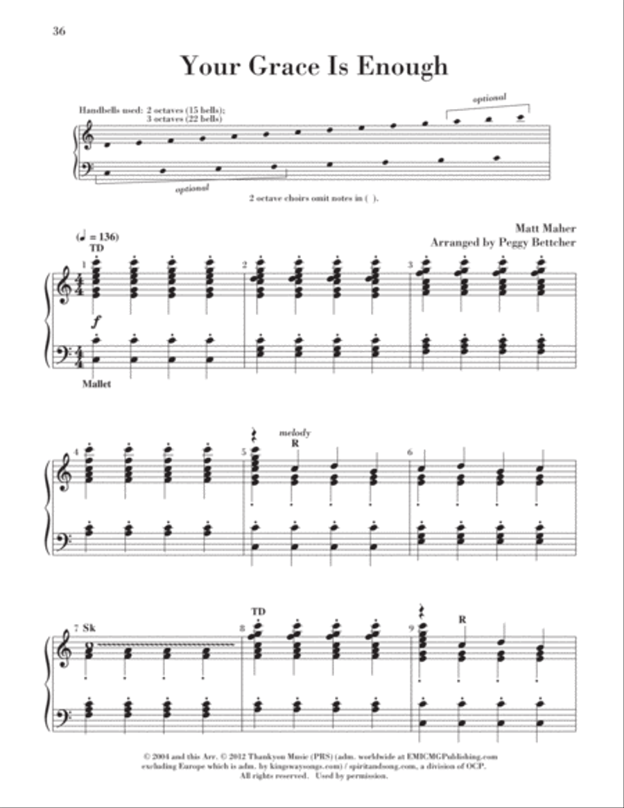 Easy to Ring Praise and Worship 3-Octaves scores gallery preview page 39