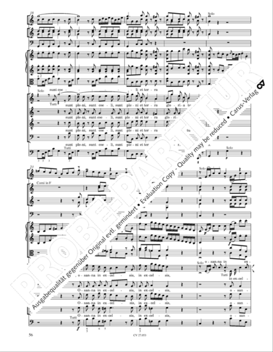 Creation Mass in A-major after Joseph Haydn (Schopfungsmesse in A nach Joseph Haydn) 4-Part scores gallery preview page 57