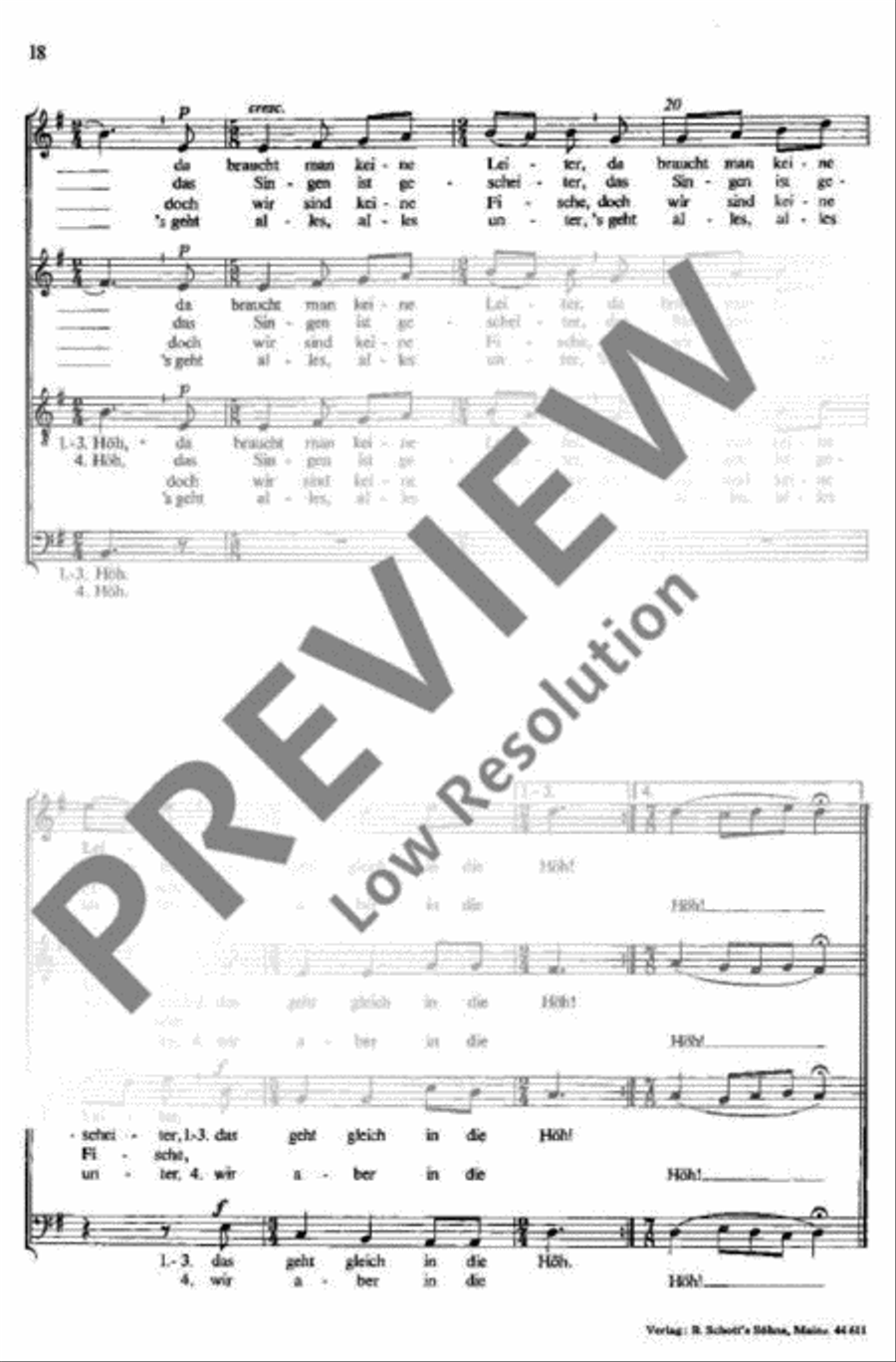 Eichendorff-Chorlieder 4-Part scores gallery preview page 18