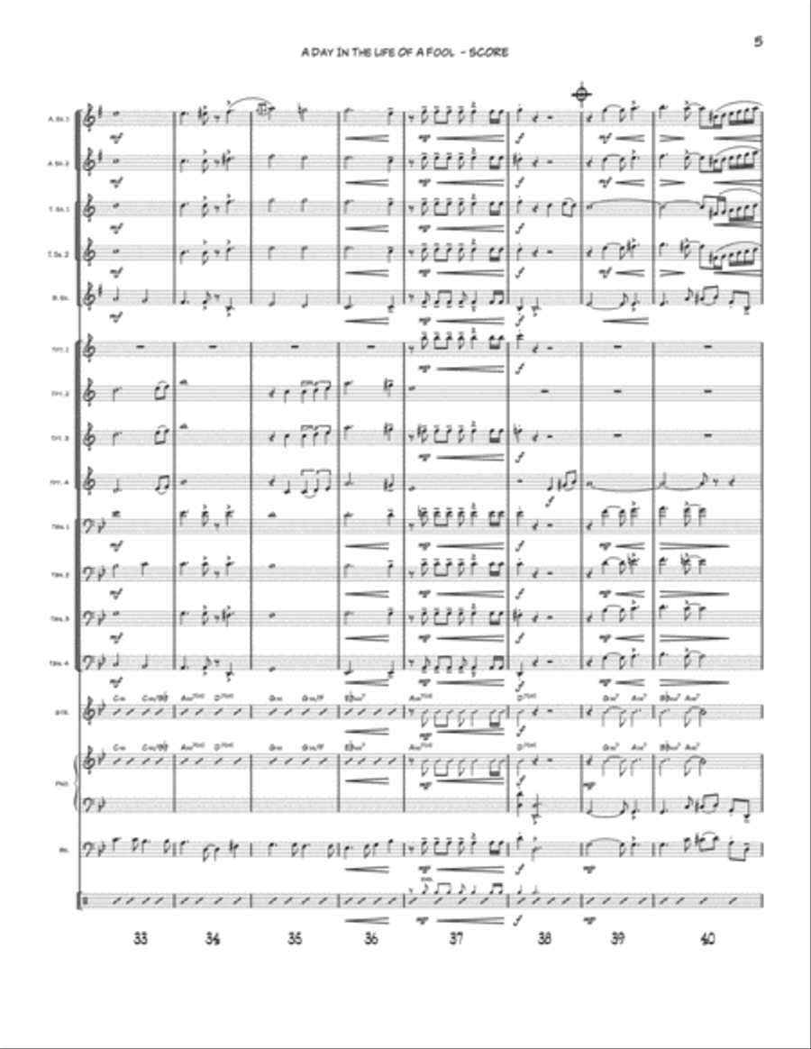 A Day In The Life Of A Fool (manha De Carnaval) Jazz Ensemble scores gallery preview page 5