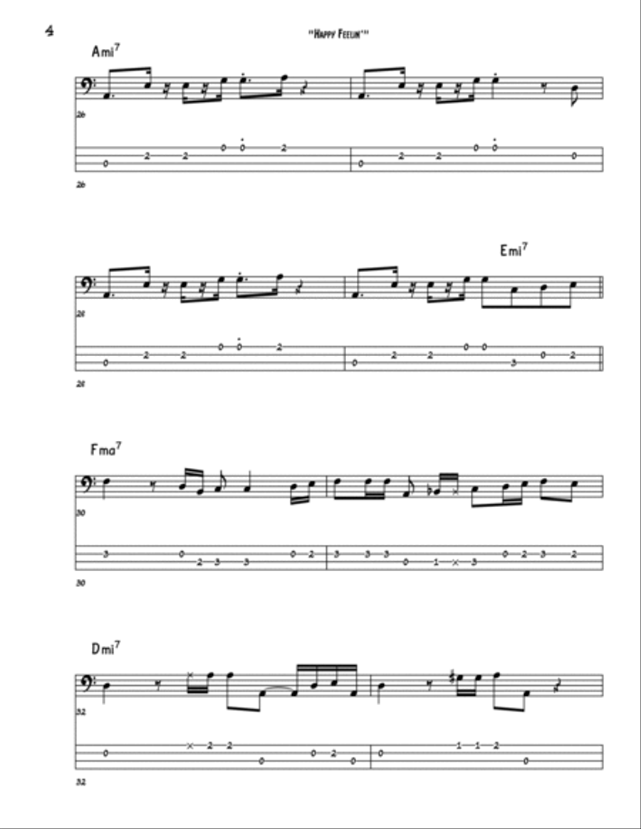 Happy Feeling Bass Guitar scores gallery preview page 4
